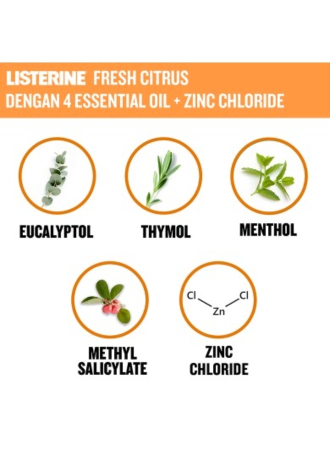 Listerine Fresh Citrus Antiseptic Mouthwash 250ml – Long-Lasting Fresh Breath - Image 5